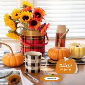 40 Thanksgiving Table Place Cards - Folding Pumpkin Thanksgiving Table Cards Table Setting Name Cards Fall Pumpkin Buffet Cards are perfect for family dinners Halloween, and fall events.