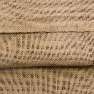 Texco Inc Solid Color Minimal Stretch 40" Wide 100% Jute Burlap Fabri, Art, Craft, Wrap, Home DIY Apparel Fabric, Natural 5 Yards