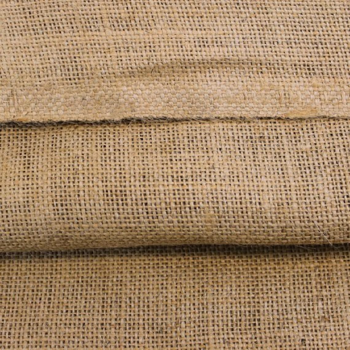 Texco Inc Solid Color Minimal Stretch 40" Wide 100% Jute Burlap Fabri, Art, Craft, Wrap, Home DIY Apparel Fabric, Natural 5 Yards