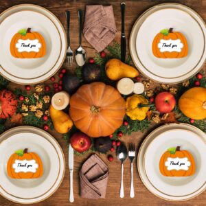 60 Table Seating Cards - Pumpkin Plate Seating Cards Table Setting Name Cards Fall Pumpkin Buffet Cards are great for family dinners, autograph cards, bulletin board decorating