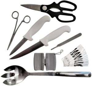 rite farm products master poultry processing & butcher knife kit chicken duck turkey knives set