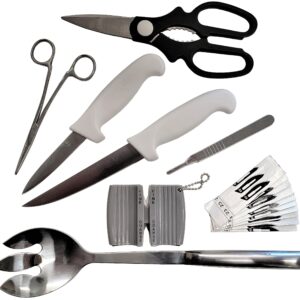 Rite Farm Products MASTER POULTRY PROCESSING & BUTCHER KNIFE KIT CHICKEN DUCK TURKEY KNIVES SET