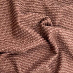 texco inc rib poly rayon spandex heavy weight ribbed/4-way stretch/knit apparel diy fabric, red brown 2 yards