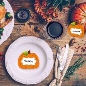 60 Table Seating Cards - Pumpkin Plate Seating Cards Table Setting Name Cards Fall Pumpkin Buffet Cards are great for family dinners, autograph cards, bulletin board decorating