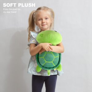 Onsoyours Sea Turtle Cute Plush, Green Soft Stuffed Animal Turtle Plush Pillow, Tortoise Kawaii Plushie Toy for Kids (Green Turtle, 13")