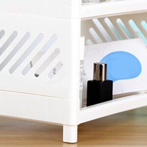 3 Hollow Out Plastic Shelf Foldable Desktop Storage Rack Countertop Cosmetic Holder Storage Tray Small Storage Shelf Stand