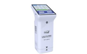 meterto touch screen colorimeter ls173 portable color meter analyzer, aperture: 8mm, d/8, cie lab, luv, lch, yxy, cmyk, rgb, hex, usb software