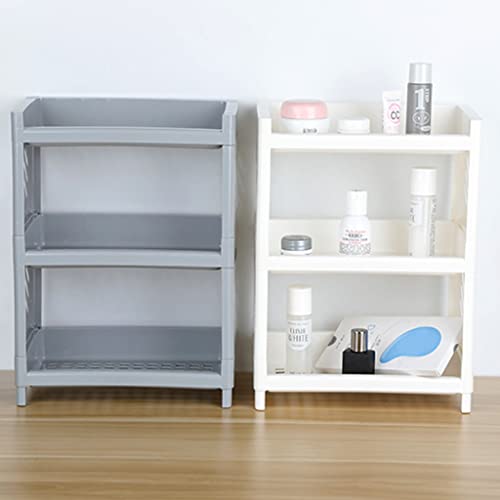 3 Hollow Out Plastic Shelf Foldable Desktop Storage Rack Countertop Cosmetic Holder Storage Tray Small Storage Shelf Stand