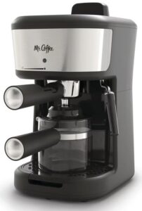 mr. coffee® 4-shot steam espresso, cappuccino, and latte maker black