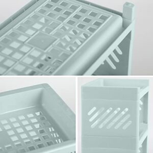 3 Hollow Out Plastic Shelf Foldable Desktop Storage Rack Countertop Cosmetic Holder Storage Tray Small Storage Shelf Stand