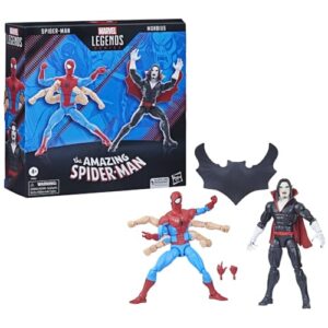 the amazing spider-man marvel legends pack 2 figurines spider-man & morbius 15 cm