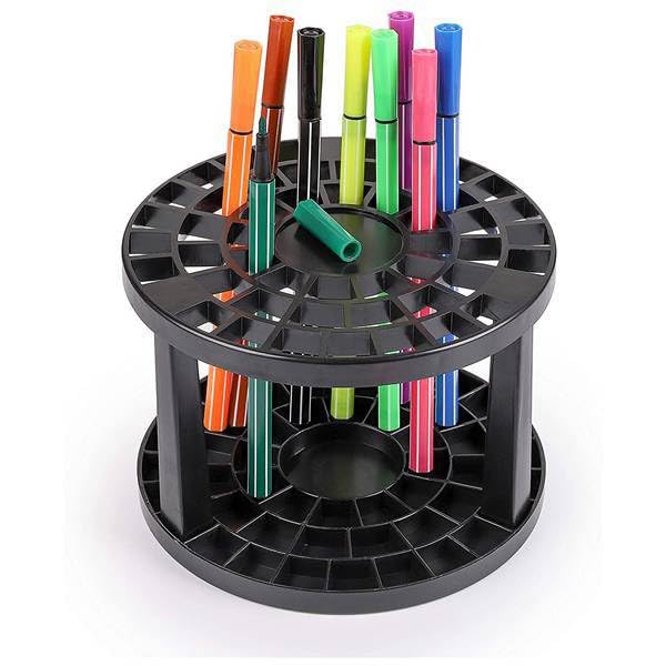 Youfui 49 Holes Paint Brush Holder Stand-Artist Paint & Makeup Brushes Holder for Pens, Pencils or Small Tools (Black)