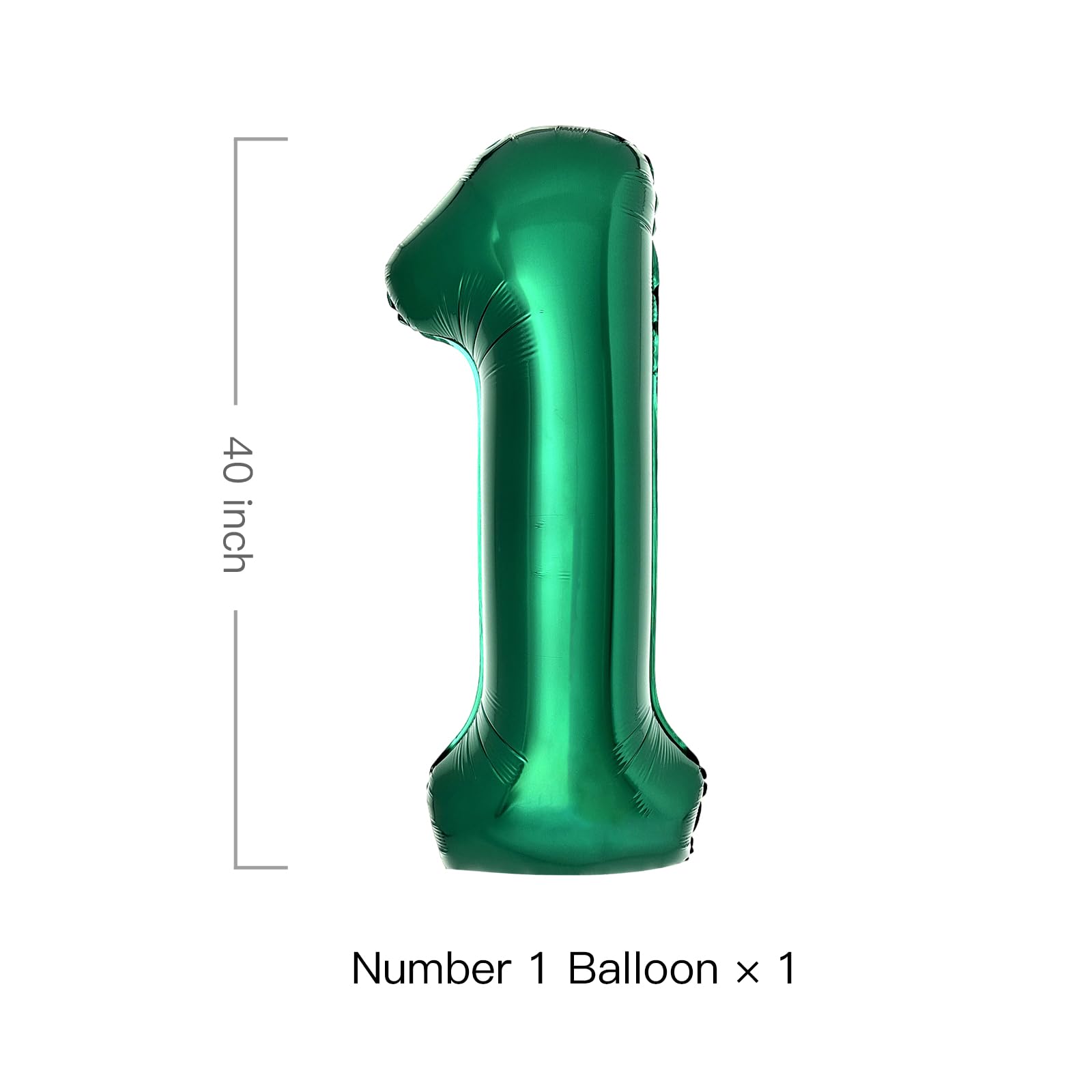 Dark Green Number 1 Balloons Large Emerald Green Number Balloons 40 Inch Jungle Safari Birthday Party Supplies Graduation Decorations Forest Green 1 Balloon