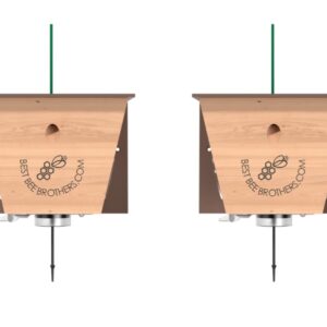 Carpenter Bee Traps for Outside - Carpenter Bee Trap, Turbo Trap 2.0 W/Bee Vault Wood Bee Traps - Carpenter Bee Traps for Outdoors Hanging - Bee Catchers for Outside (Brown, 2 Pack)