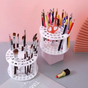 Youfui 49 Holes Paint Brush Holder Stand-Artist Paint & Makeup Brushes Holder for Pens, Pencils or Small Tools (Black)