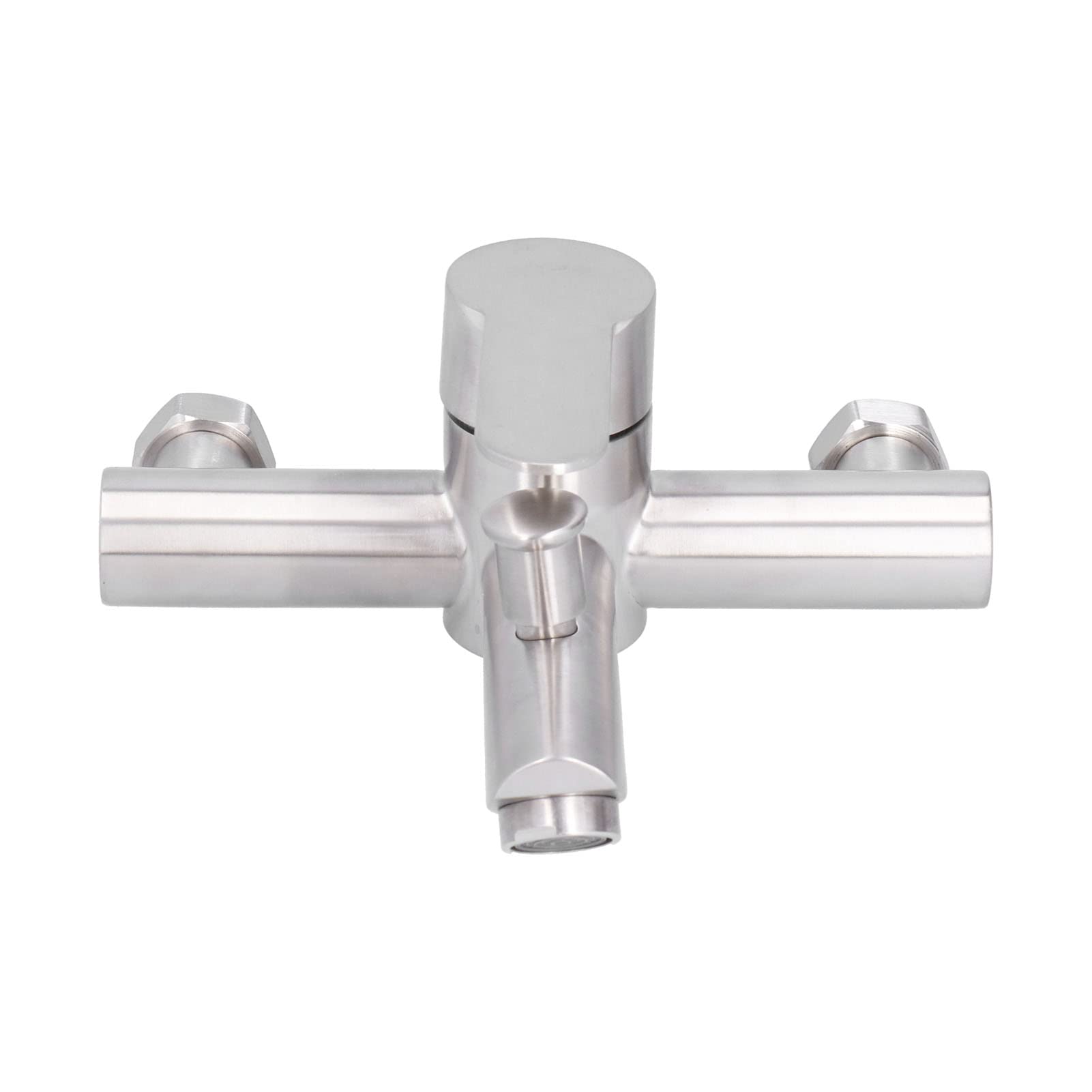 Fdit Faucet Brushed Stainless Steel Bathroom Shower Valve Bathtub Household Triple Towel Rings