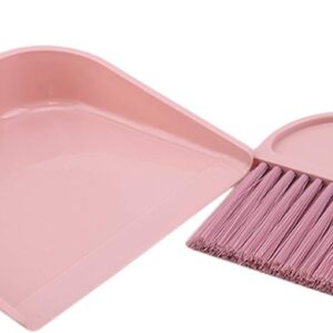 Plastic Mini Broom and Dustpan,Mini Cleaning Brush with Dustpan Set Desktop Cleaning Accessories,Pink with Dustpan Set,Plastic Mini Broom and Dustpan,Desktop Cleaning Set