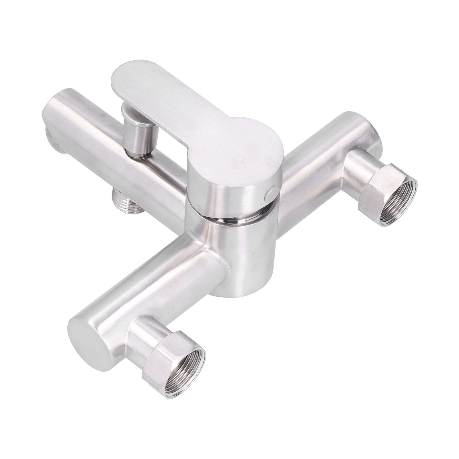 Fdit Faucet Brushed Stainless Steel Bathroom Shower Valve Bathtub Household Triple Towel Rings