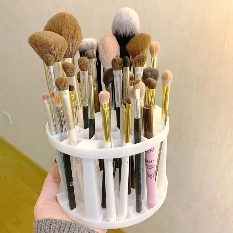 Youfui 49 Holes Paint Brush Holder Stand-Artist Paint & Makeup Brushes Holder for Pens, Pencils or Small Tools (Black)