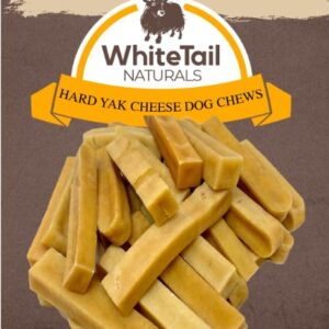 WhiteTail Naturals - Yak Cheese Dog Chews - Long Lasting Tough Dog Bones for Aggressive Chewers & Teething Puppies - All Natural Himalayan Dental Milk Chew Bone (6, Small)