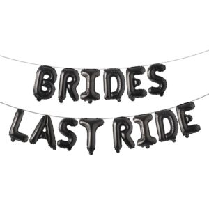 brides last ride bachelorette nashville bachelorette party decorations for bridal shower, western theme party decorations kit, cowgirl bachelorette party decorations (brides last ride black)