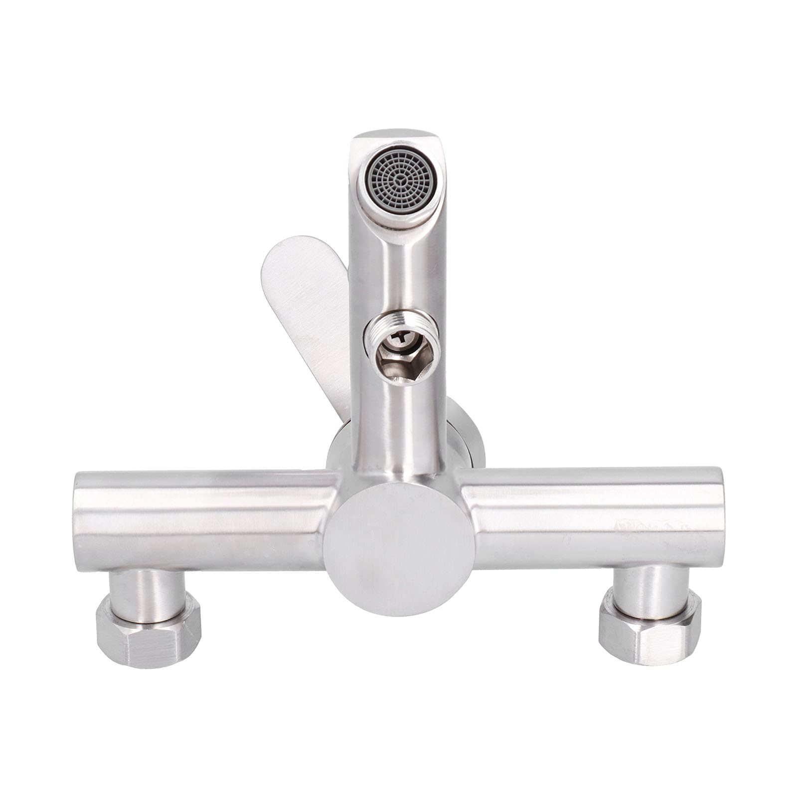 Fdit Faucet Brushed Stainless Steel Bathroom Shower Valve Bathtub Household Triple Towel Rings