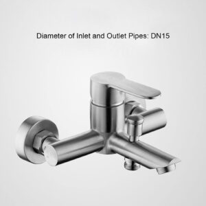 Fdit Faucet Brushed Stainless Steel Bathroom Shower Valve Bathtub Household Triple Towel Rings