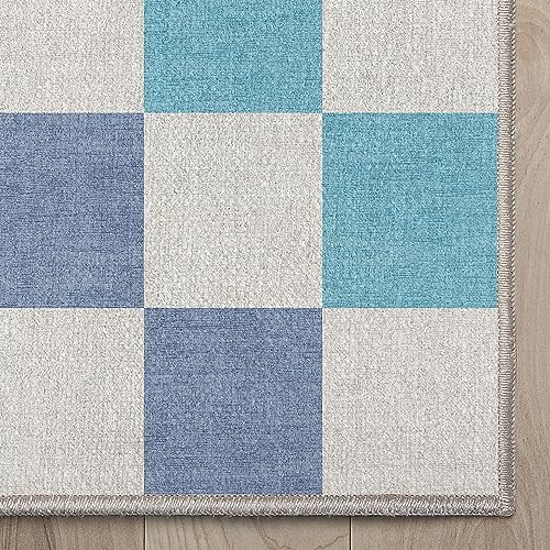 Well Woven Apollo Flatwoven Modern Squares Multi Blue 7'10" x 9'10" Area Rug