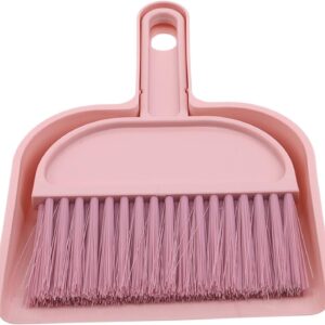 Plastic Mini Broom and Dustpan,Mini Cleaning Brush with Dustpan Set Desktop Cleaning Accessories,Pink with Dustpan Set,Plastic Mini Broom and Dustpan,Desktop Cleaning Set