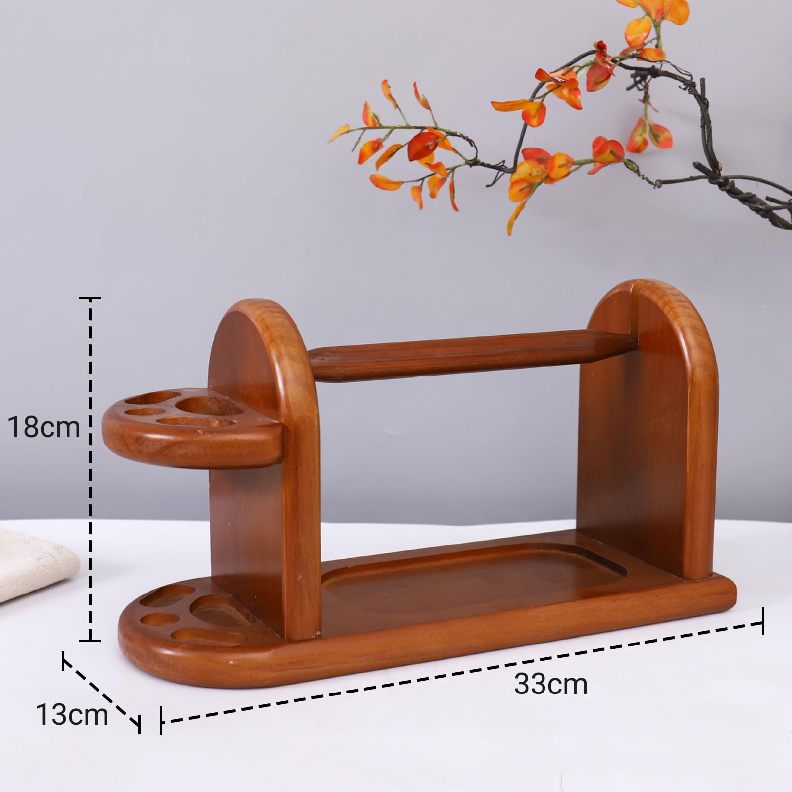 RoseFlower Wooden Yarn Holder Dispenser for Crocheting, Yarn Ball Holder for Knitting, Wood Yarn Holder,Thread Holder,Knitting Embroidery Accessory Gift, Yarn Spindle Dispenser Accessories#1