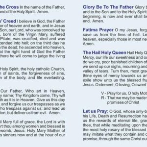 How to Pray the Rosary Prayer Card LAMINATED (3-pack), with a Bonus Holy Card of Jesus and the Footprints Story