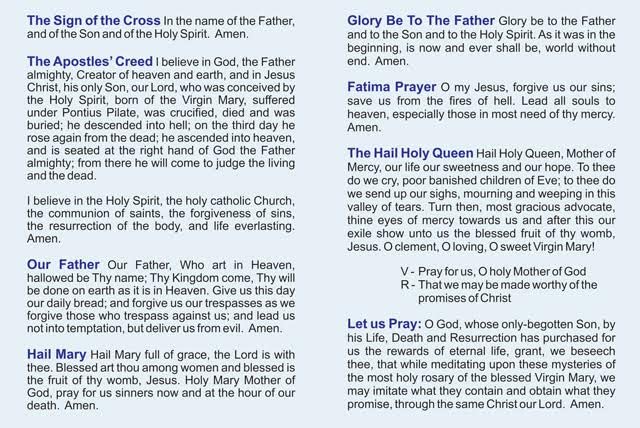 How to Pray the Rosary Prayer Card LAMINATED (3-pack), with a Bonus Holy Card of Jesus and the Footprints Story