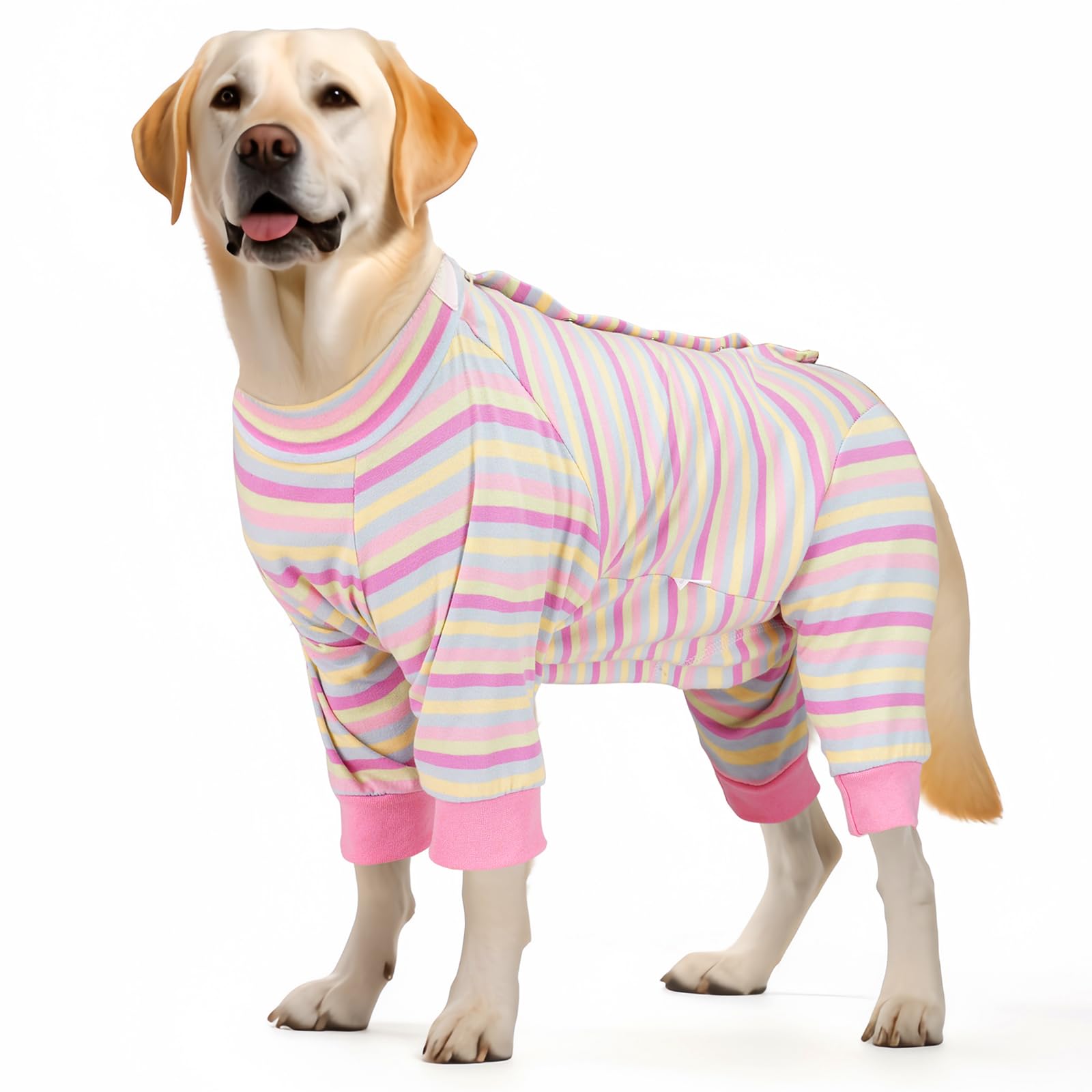 Sekam Dog Onesie Dog Surgical Recovery Suit Male Dog Surgery Recovery Suit Female Surgical Recovery Suit for Dogs Pajamas with Legs Dog Clothes for Large Medium Dogs Recovery Suit for Dogs(P,M)