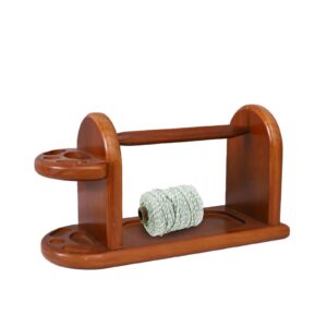 RoseFlower Wooden Yarn Holder Dispenser for Crocheting, Yarn Ball Holder for Knitting, Wood Yarn Holder,Thread Holder,Knitting Embroidery Accessory Gift, Yarn Spindle Dispenser Accessories#1