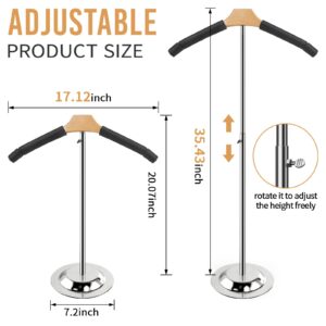 Fumingpal 20-35 Inch Height Adjustable Shirt Display Stand, T Shirt Display Stand for Vendors, Shirt Rack for Clothing Dress Garment Coat Retail (Black, 1 Pcs)