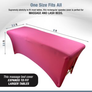 XOLLOZ | Lash Bed Mattress + Bed Cover + Pillow (Pink) | Mattress with Four Corner Straps & Anti-Slip Bottom | Curved Pillow with Neck & Back Support | Spa Bed Cover for Lash Extension Bed