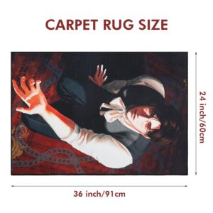 OtNiap Anime Rugs, Male Servant Rug, Soft Indoor Anime-Inspired Non-Slip Mats, Decorative Mat for Living Room, Gaming Room, Bedroom – Add a Touch of Romantic Charm to Your Home Space 36" L x 24" W