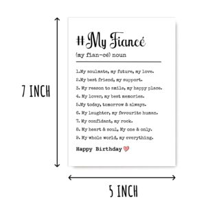 NTVShop Happy Birthday Card - My Fiancé Definition Card - Funny Birthday Card - Romantic Anniversary Card - Gift For Him Her