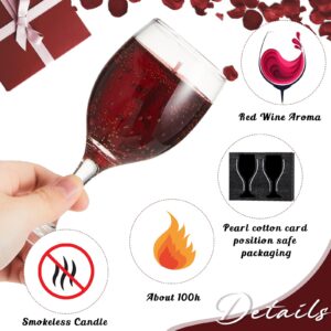 MTLEE 2 Pcs Wine Candle in Glass Gel Candles Scented Decorative Margarita Cocktail Food Shaped Candles with Gift Box for Christmas Home Wedding Gifts Holiday