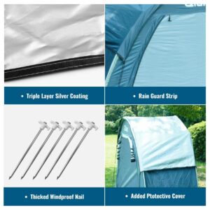 Outdoor Bike Storage Shed Tent, PU4000 3 layer Sliver Coated Bike Cover with Protective Cover and Water Strap, Portable Bicycle Shelter (Extra Large)