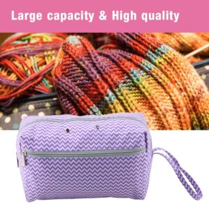 QANYEGN Small Crochet Bag Organizer, Yarn Storage Bag, Portable Crochet Kniing Bag to Organize Kniing Tools and Accessories (Straight L Size)