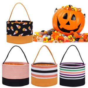 Halloween Candy Basket Halloween Trick or Treat Bags Halloween Candy Buckets Fabric Gift Bags Halloween Parties(Candy)