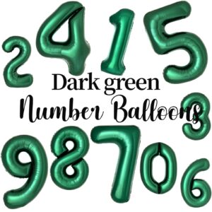 Dark Green Number 1 Balloons Large Emerald Green Number Balloons 40 Inch Jungle Safari Birthday Party Supplies Graduation Decorations Forest Green 1 Balloon