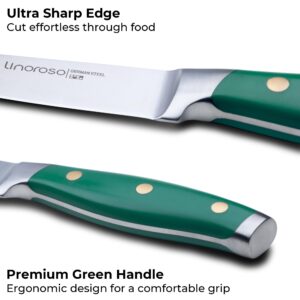 linoroso Paring Knife 3.5 inch Small Kitchen Knife with Premium Gift Box, German Carbon Stainless Steel Fruit Knife, Ultra Sharp Knife for Cutting and Peeling, Gifts for Women and Men