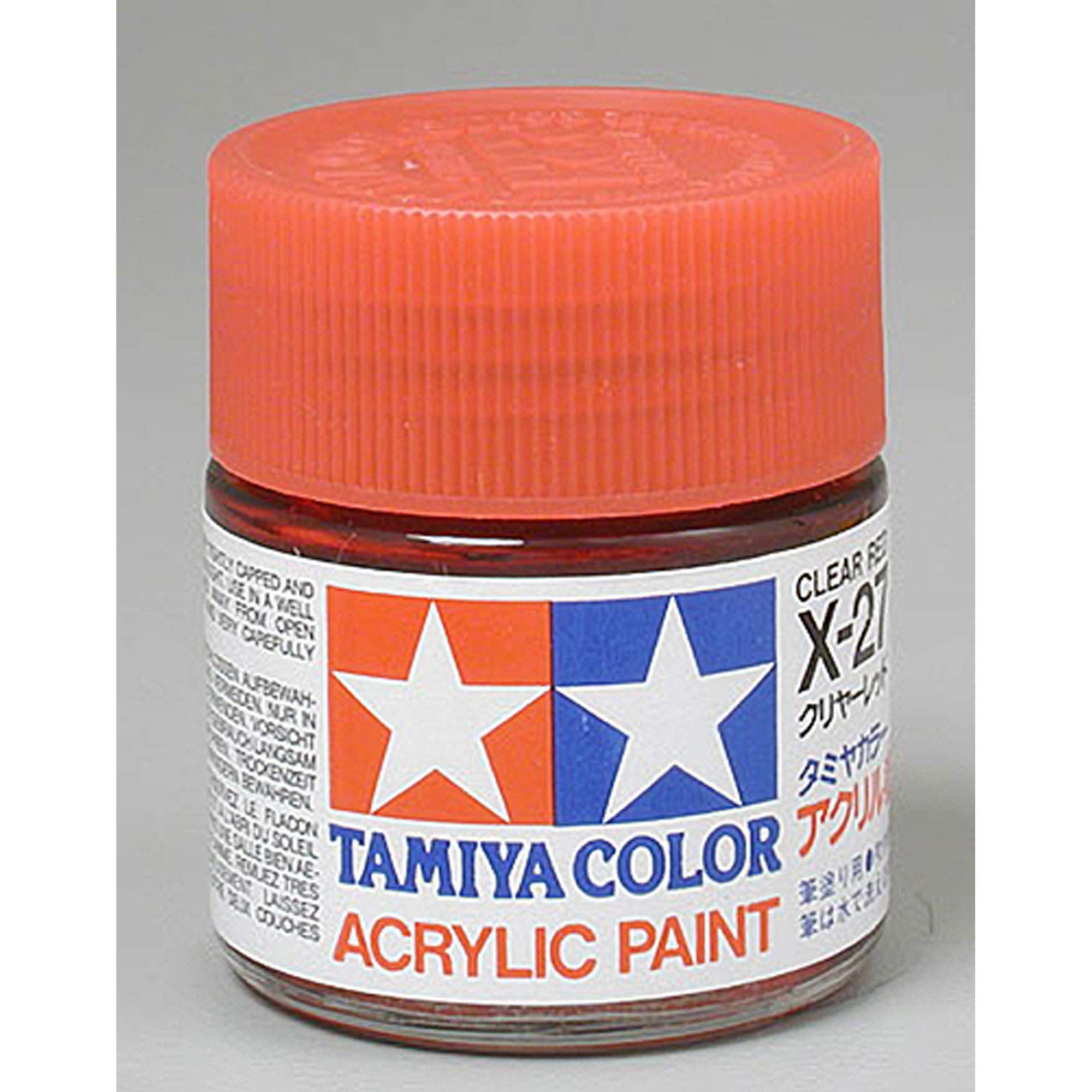 TAMIYA Acrylic X27 Gloss Clear Red TAM81027 Plastics Paint Acrylic