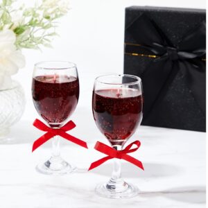 MTLEE 2 Pcs Wine Candle in Glass Gel Candles Scented Decorative Margarita Cocktail Food Shaped Candles with Gift Box for Christmas Home Wedding Gifts Holiday