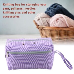 QANYEGN Small Crochet Bag Organizer, Yarn Storage Bag, Portable Crochet Kniing Bag to Organize Kniing Tools and Accessories (Straight L Size)