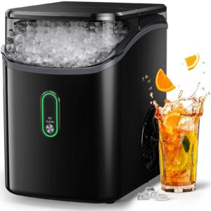 silonn nugget ice maker countertop, pebble ice maker with soft chewable ice, one-click operation ice machine with self-cleaning, 33lbs/24h for home,kitchen,office