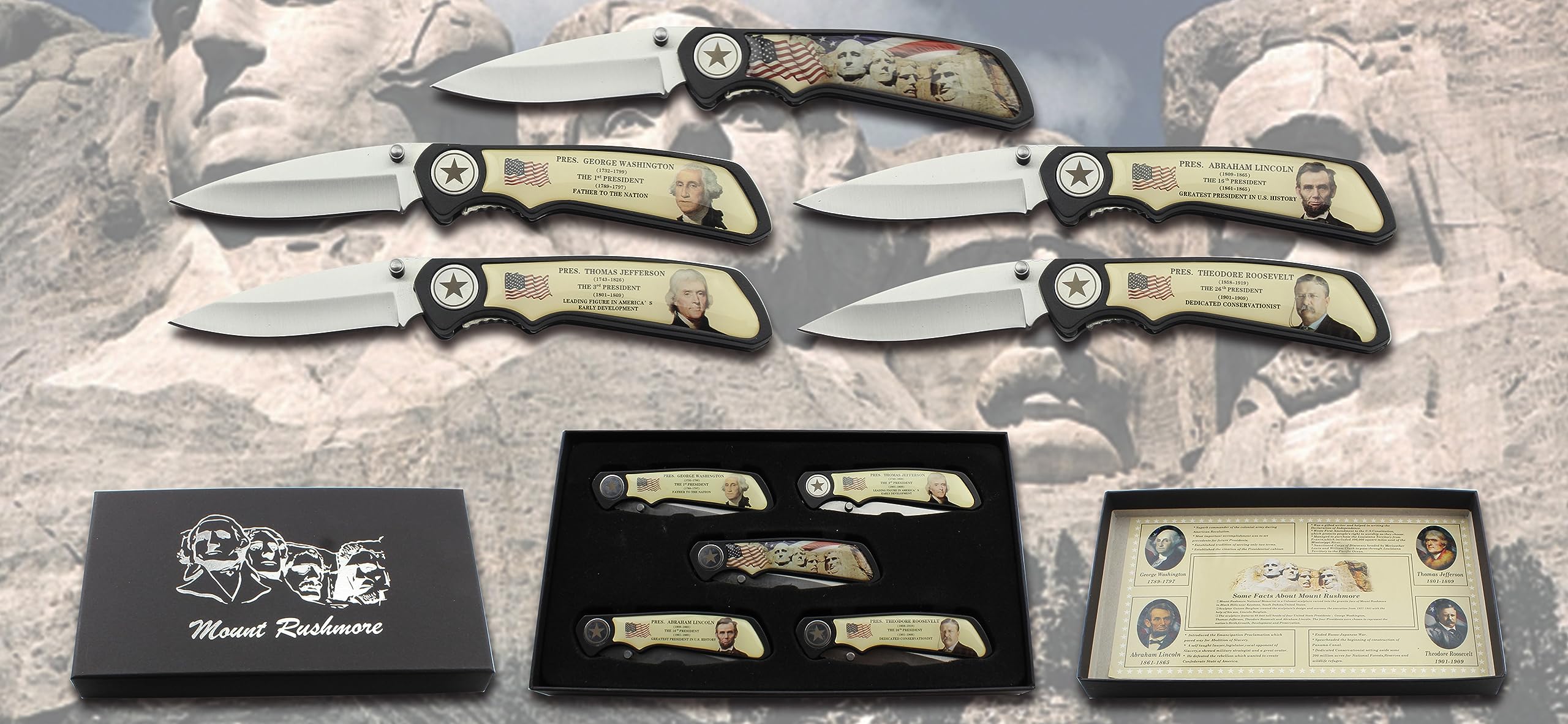 Mount Rushmore Knife Set