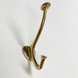 Haute Knobs Polished Unlacquered Brass Ellie Wall Hooks, Brass Robe Coat Hook